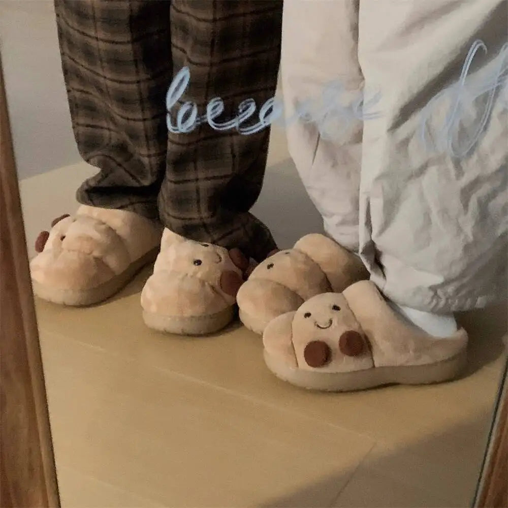 BreadSteps™ Toasty Bread Slippers – Ultra-Soft Plush Comfort with Non-Slip Memory Foam Sole