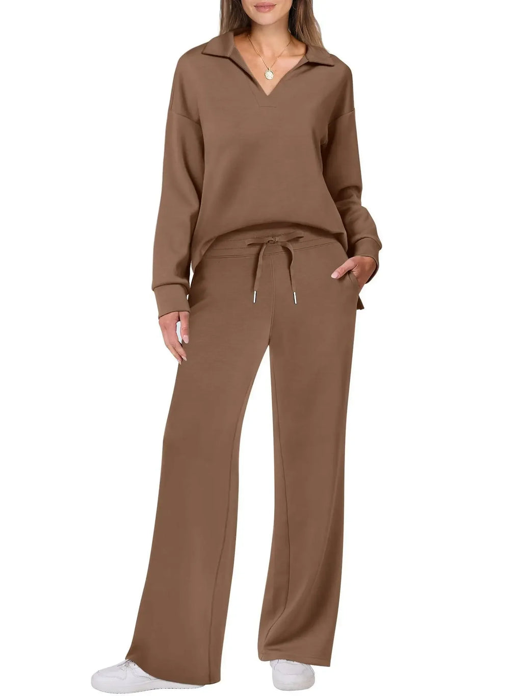 BreezeFlex™ Wrinkle-Free Lounge Set – Soft Stretch Comfort with Breathable All-Day Wear