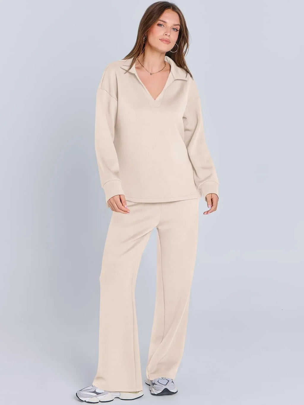 BreezeFlex™ Wrinkle-Free Lounge Set – Soft Stretch Comfort with Breathable All-Day Wear
