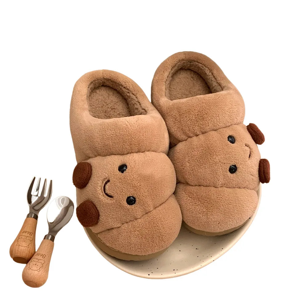 BreadSteps™ Toasty Bread Slippers – Ultra-Soft Plush Comfort with Non-Slip Memory Foam Sole