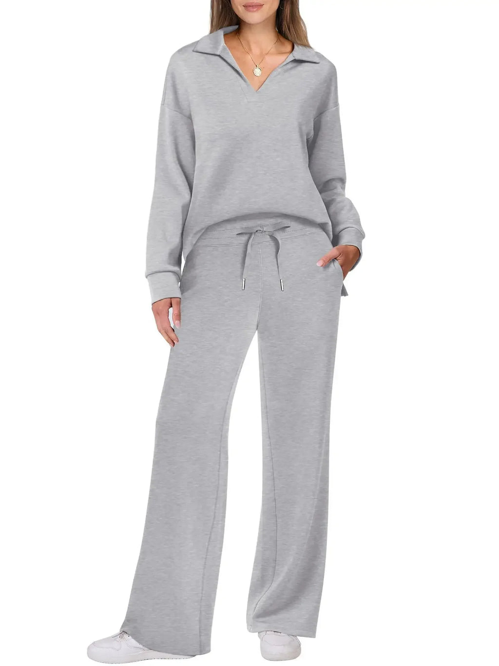 BreezeFlex™ Wrinkle-Free Lounge Set – Soft Stretch Comfort with Breathable All-Day Wear