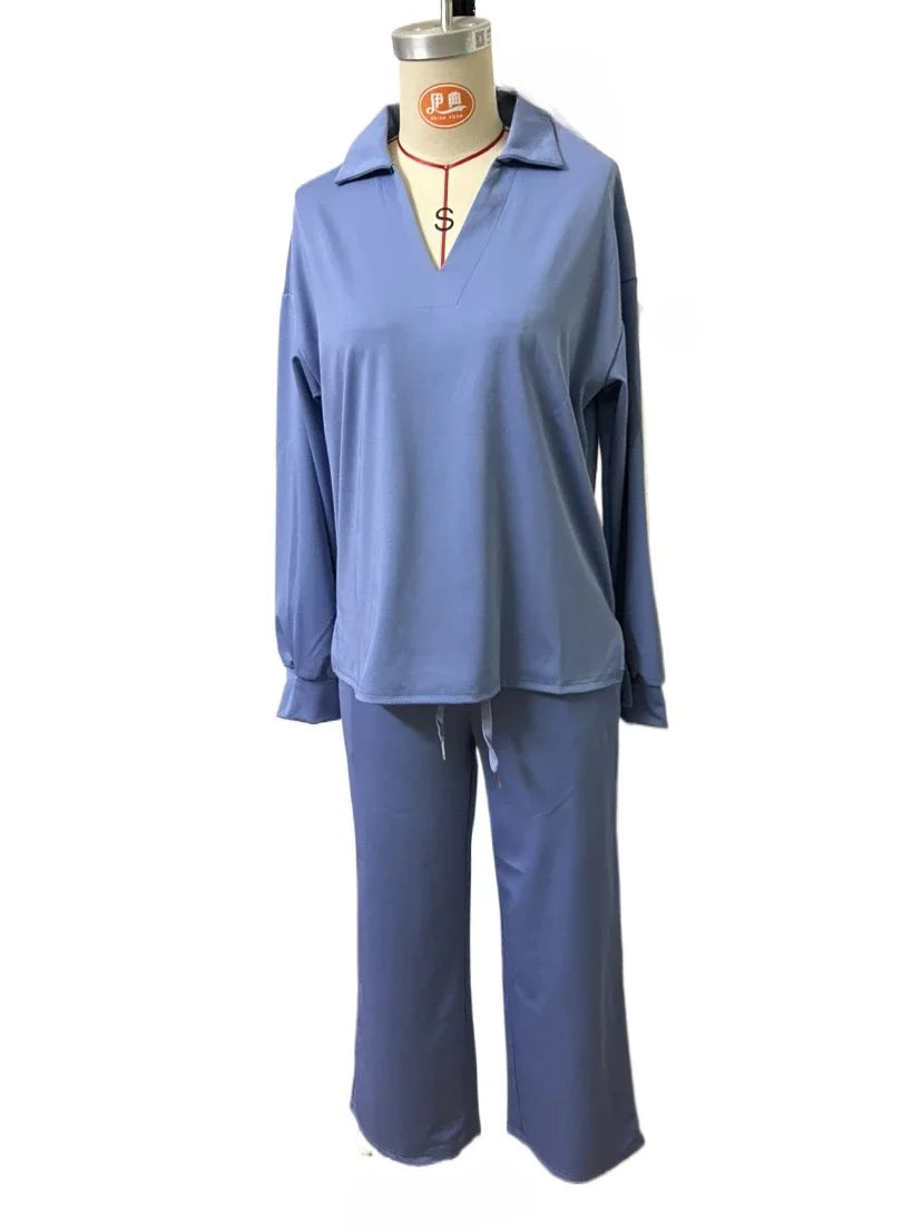 BreezeFlex™ Wrinkle-Free Lounge Set – Soft Stretch Comfort with Breathable All-Day Wear